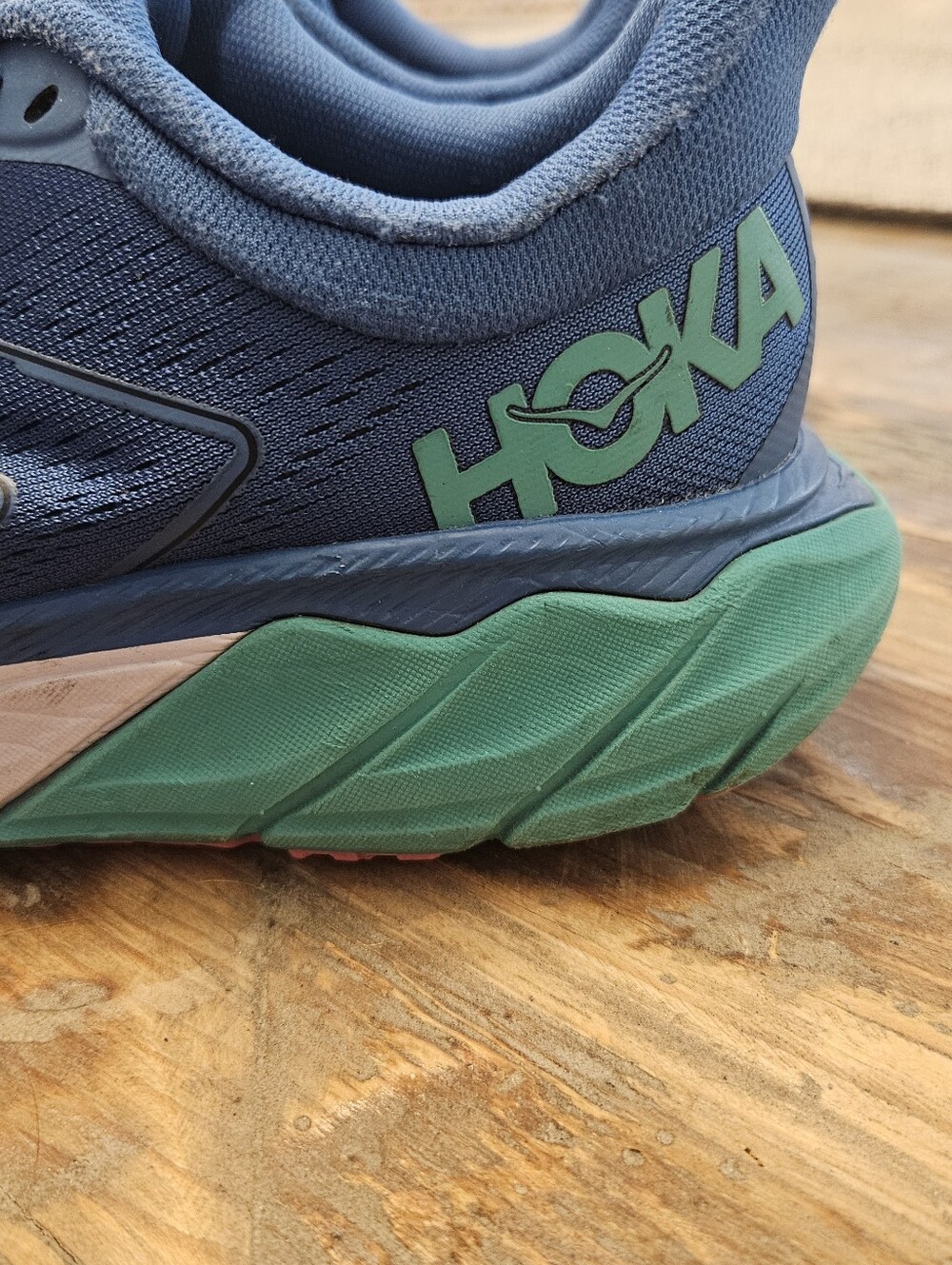 Hoka One One Blue and Teal Warahi 5 Running Shoes